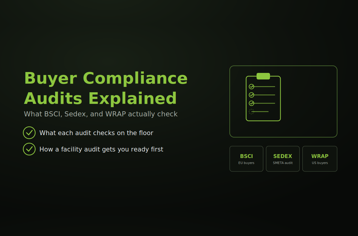 BSCI Sedex and WRAP audits