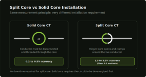 Split core vs solid core comparison